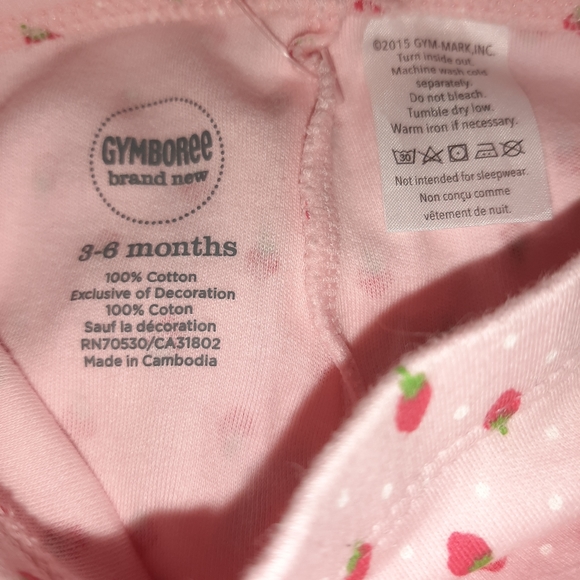🆕️ Gymboree Pink Strawberry Print Bow Leggings - Picture 5 of 5